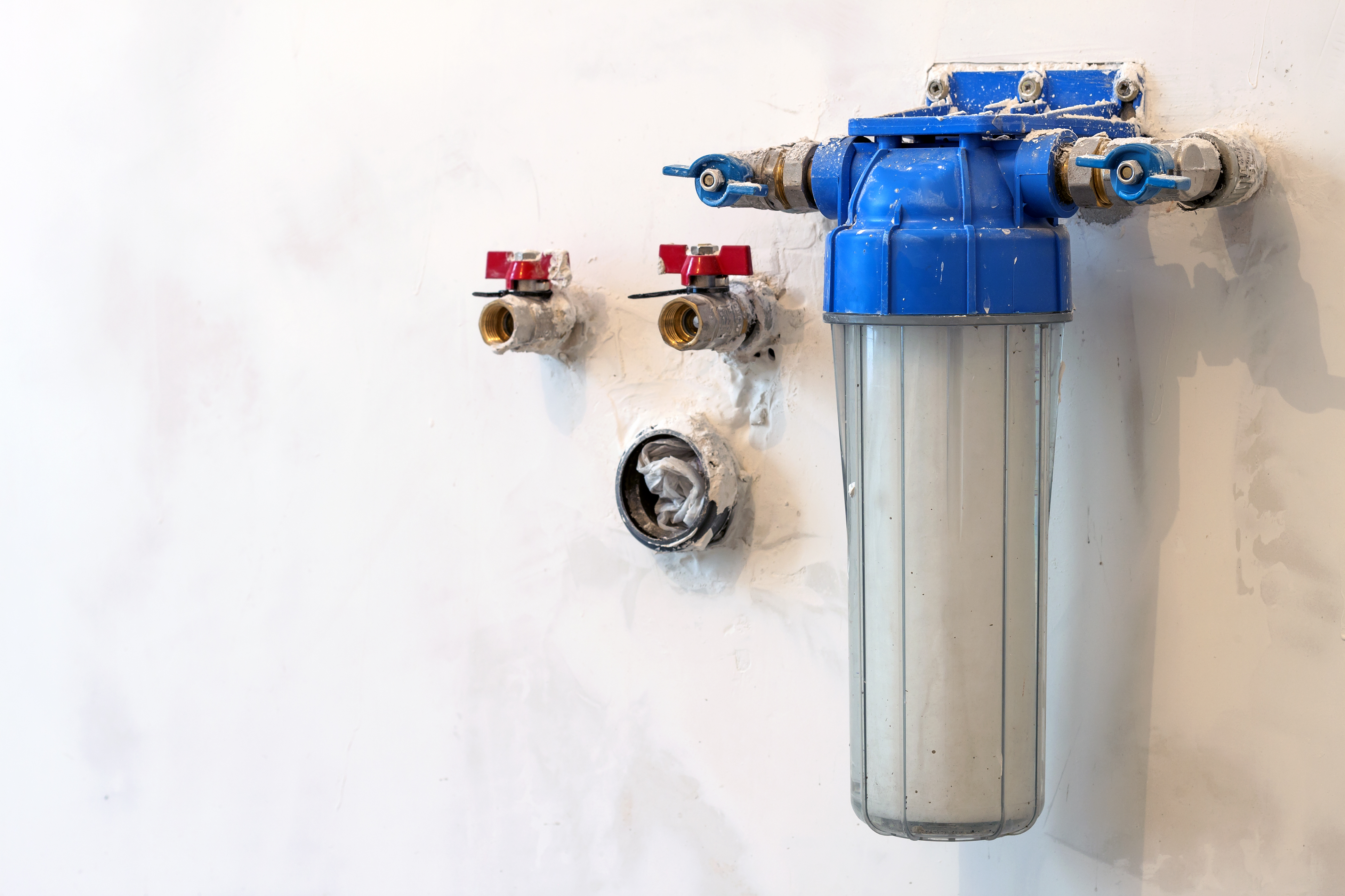 Sistema de filtración de agua instalado